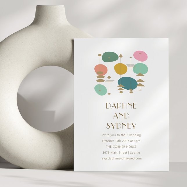 Retro Atomage Mitte Jahrhundert Moderne schicke Ho Einladung (Von Creator hochgeladen)