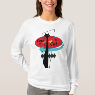 Retro Atomära-cooles Katzen-Zeichen MCM T-Shirt