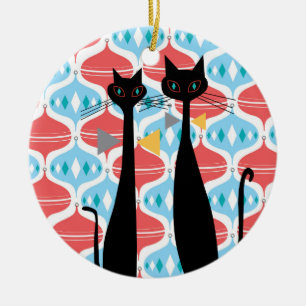 Retro Atomära-Mitte des Jahrhunderts moderne cool Keramik Ornament