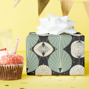 Retro-atomare geometrische Moderne Muster Geschenkpapier