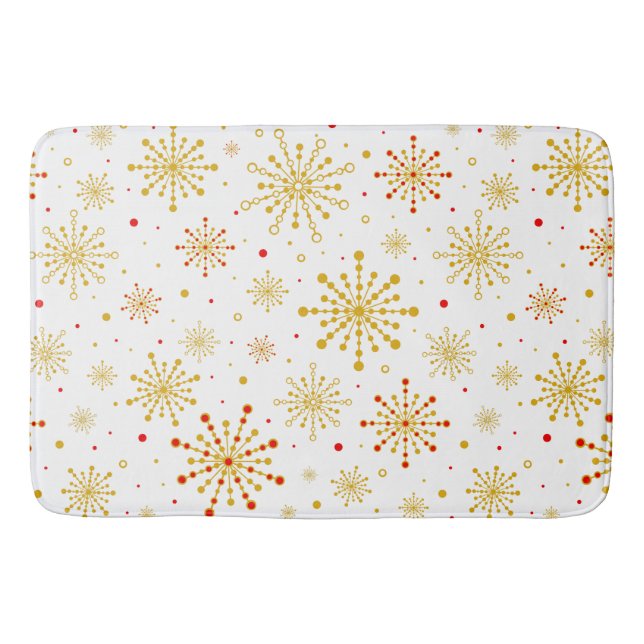 Retro-Atomare Mid-Century-Modern-Muster Badematte (Vorderseite)