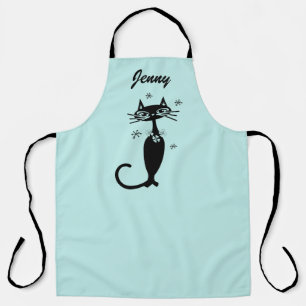 Retro-Atombild-Schwarze-Katze-personalisierte-Küch Schürze