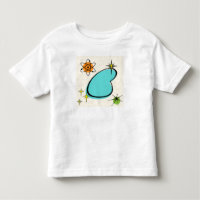 Retro Atombumerang und Sternexplosionen T - Shirt