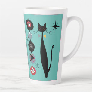 Retro Atomera Mitte Jahrhundert Moderne Coole Katz Milchtasse