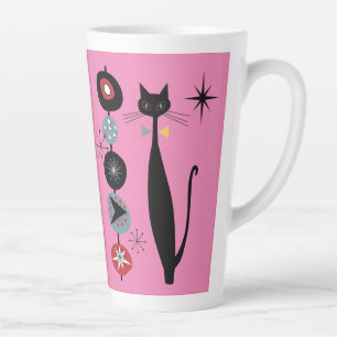 Retro Atomera Mitte Jahrhundert Moderne Coole Katz Milchtasse