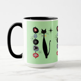 Retro Atomera Mitte Jahrhundert Moderne Coole Katz Tasse