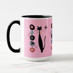 Retro Atomera Mitte Jahrhundert Moderne Coole Katz Tasse