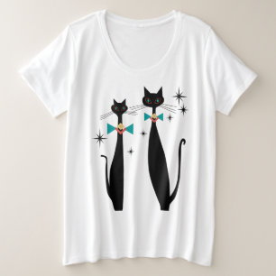 Retro Atomera Mitte Jahrhundert Moderne MCM Coole Große Größe T-Shirt