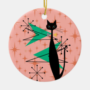 Retro Atomera Mitte Jahrhundert Moderne MCM Coole  Keramik Ornament