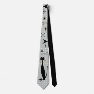 Retro Atomera Mitte Jahrhundert Moderne MCM Coole  Krawatte