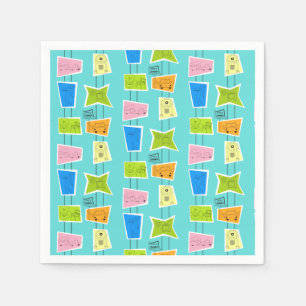 Retro Atomic Kitsch Paper Napkin Serviette