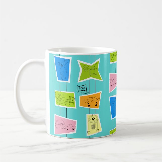 Retro Atomic Kitsch-Tasse Tasse (Links)