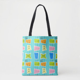 Retro Atomic Kitsch Tote Bag