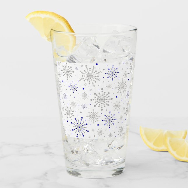 Retro Atomic Mid Century Mod Red & Gold Sternexplo Glas (Vorderseite Ice)