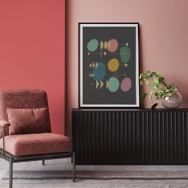 Retro Atomic Space Age Mid Century Modern Poster