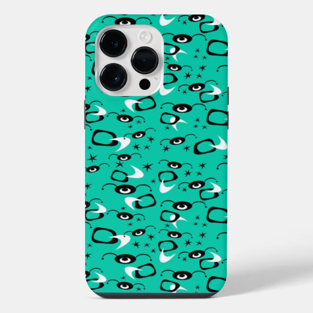 Retro-Atomspinnen iPhone Hülle (Rückseite)