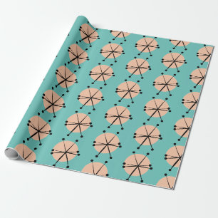 Retro-Atomsterne-Muster Geschenkpapier