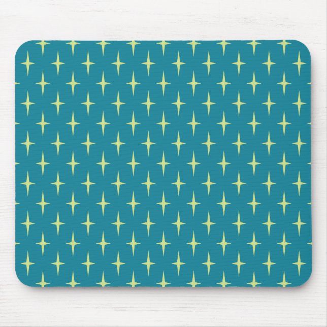 Retro-Atomzeitalter-Sternmuster Mousepad (Vorne)