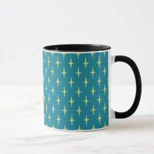 Retro-Atomzeitalter-Sternmuster Tasse
