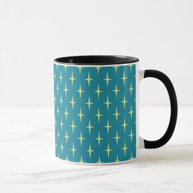 Retro-Atomzeitalter-Sternmuster Tasse (Rechts)