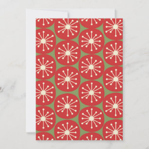 Retro-Atomzeitalter-Weihnachtsfeier im Stil der Mi Einladung
