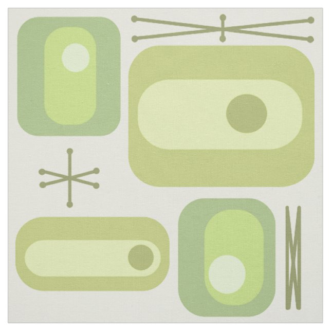 Retro-Atomzeitgestaltung Stoff (Muster)