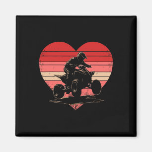 Retro Atv 4 Räder Herz Valentinstag Damen Herren K Magnet