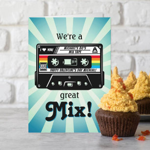 Retro Audio Cassette Tape "Great Mix" Valentine Karte