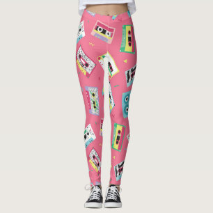 Retro Audio Tapes: 80er Style. Leggings