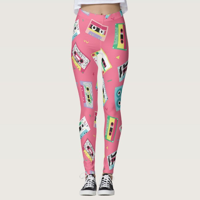 Retro Audio Tapes: 80er Style. Leggings (Vorderseite)
