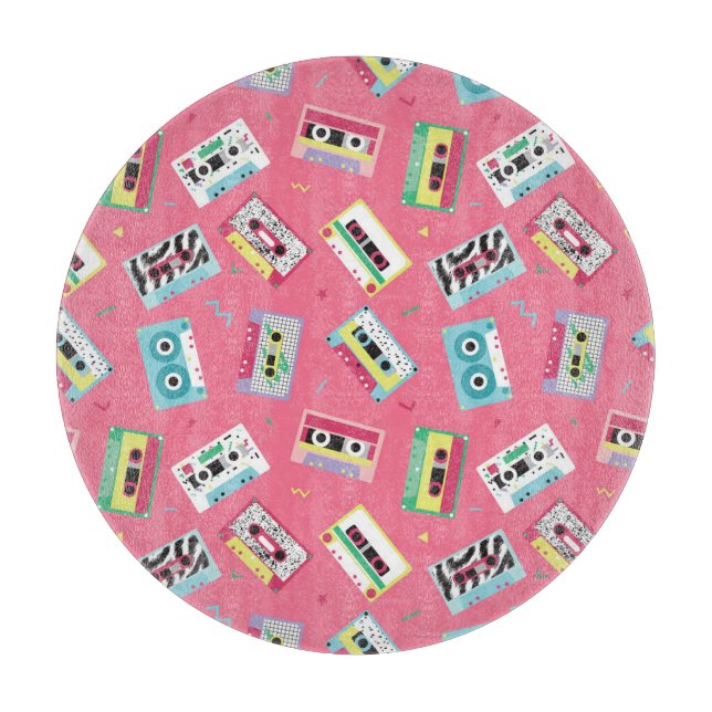 Retro Audio Tapes: 80er Style. Schneidebrett (Vorderseite)