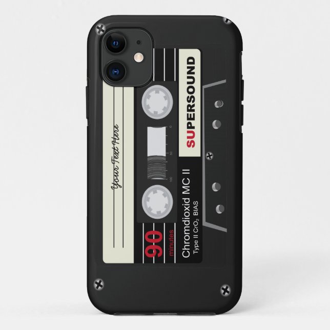 Retro Audiokassette MixTape Case-Mate iPhone Hülle (Rückseite)