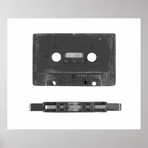Retro-Audiokassette Poster
