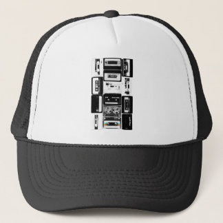 Retro Audiokassetten-Gruppe b&w Truckerkappe