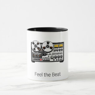 Retro-Audiokassetten-Kaffeetasse 'Feel the Beat' Tasse