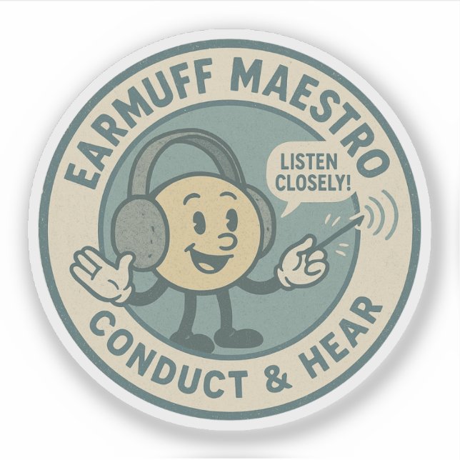 Retro Audiology Expert Fun Aufkleber (Vorderseite)