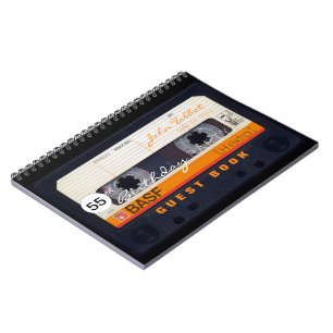 Retro Audiotape 55. Geburtstagskarte Notizblock