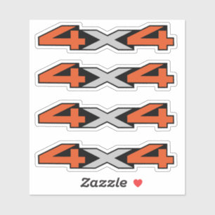 Retro-Aufkleber 4x4 Aufkleber