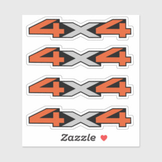 Retro-Aufkleber 4x4 Aufkleber