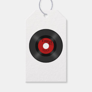 Retro Aufzeichnung der Musik-45 Geschenkanhänger