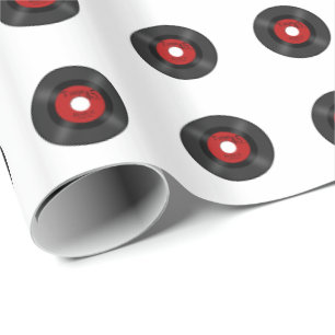 Retro Aufzeichnung der Musik-45 Geschenkpapier