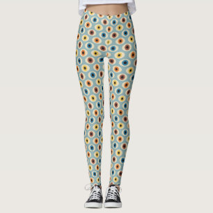 Retro-Augenmuster Leggings
