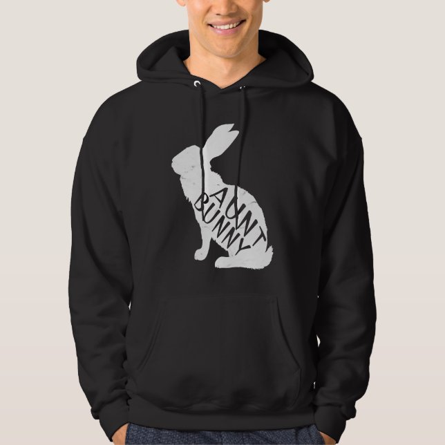 Retro Aunt Bunny  Auntie Rabbit Matching Family Ea Hoodie (Vorderseite)