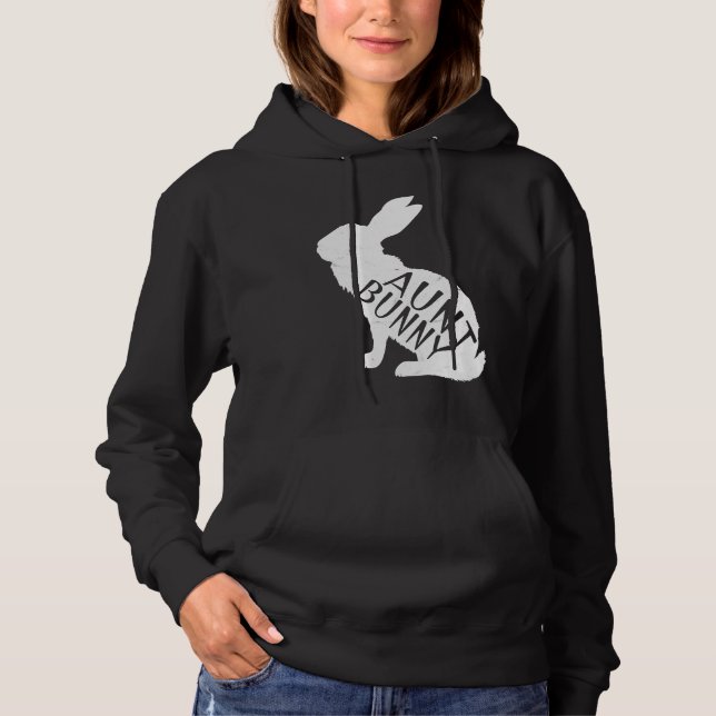 Retro Aunt Bunny  Auntie Rabbit Matching Family Ea Hoodie (Vorderseite)