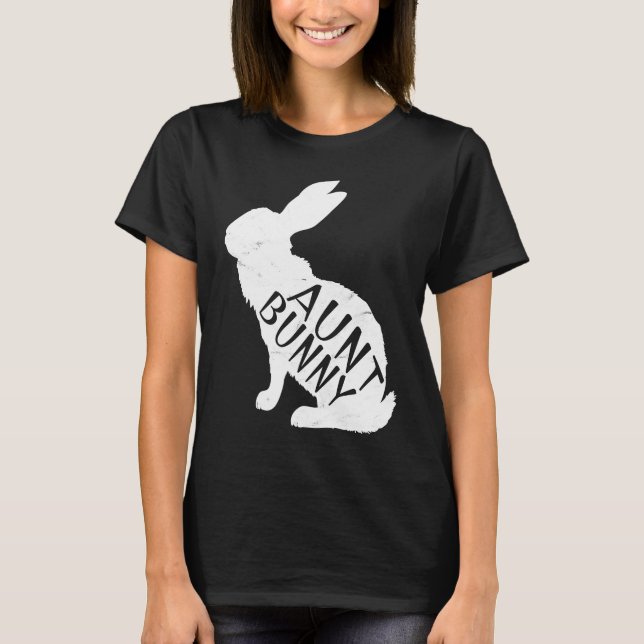 Retro Aunt Bunny  Auntie Rabbit Matching Family Ea T-Shirt (Vorderseite)