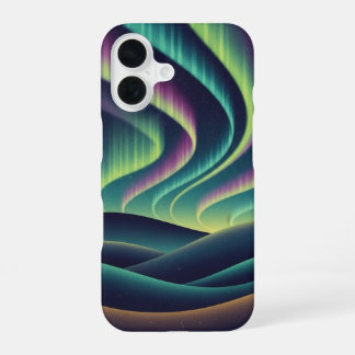 Retro Aurora-Hügel iPhone 16 Hülle