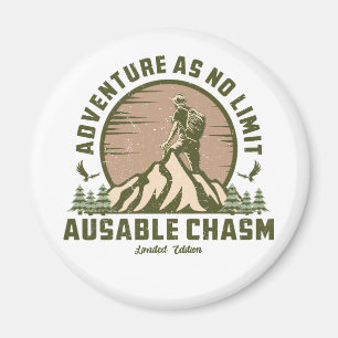 Retro Ausable Chasm Wandern Sunset T - Shirt Magnet