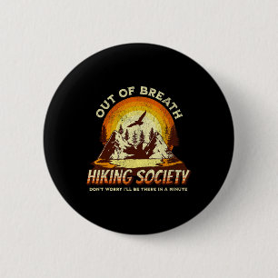 Retro Außer Atem Wanderverein Männer Frauen Wander Button
