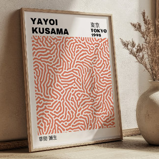 Retro-Ausstellung 'Pink Blush Yayoi Kusama' Poster