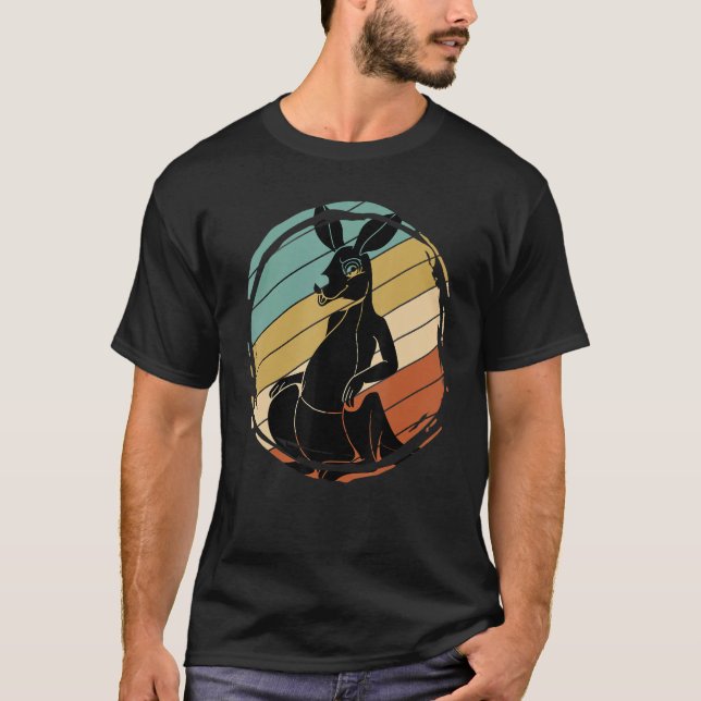 Retro Australian Animal Australia Kangaroo T-Shirt (Vorderseite)